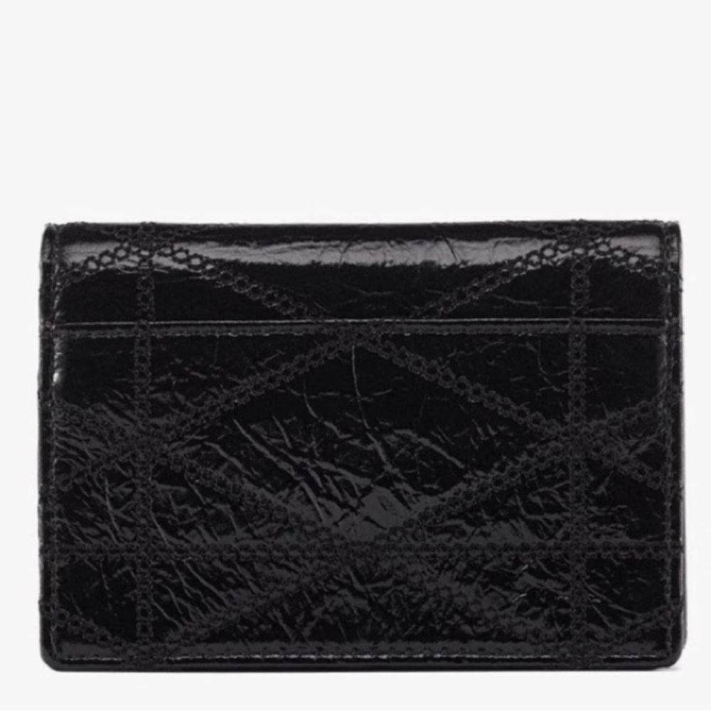 MCM Travia Quilted Card Wallet In Crushed Black Leather NWT Full Inclusion - Picture 4 of 10